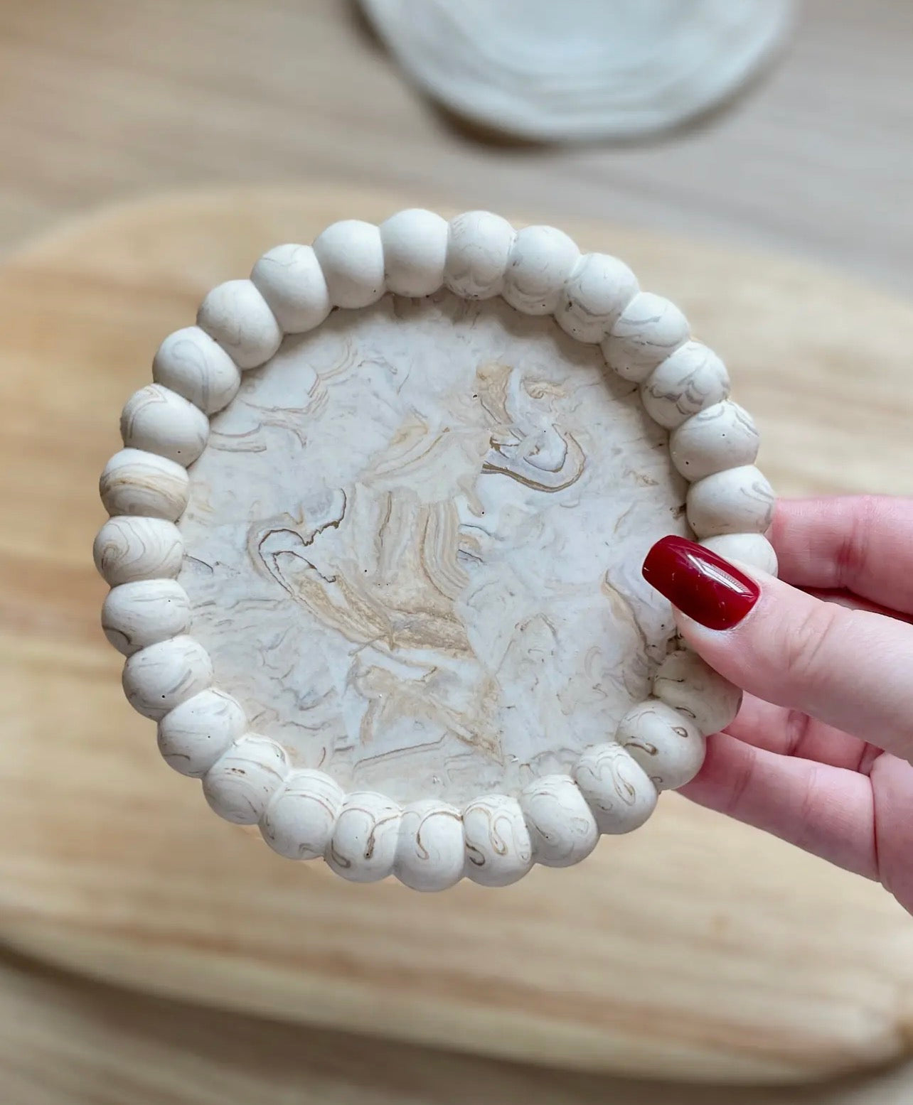 Bubble Candle Tray - Marble