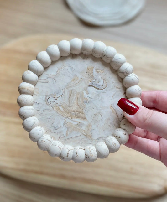 Bubble Candle Tray - Marble