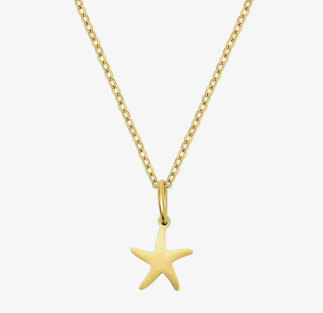 Gold Starfish Charm Necklace