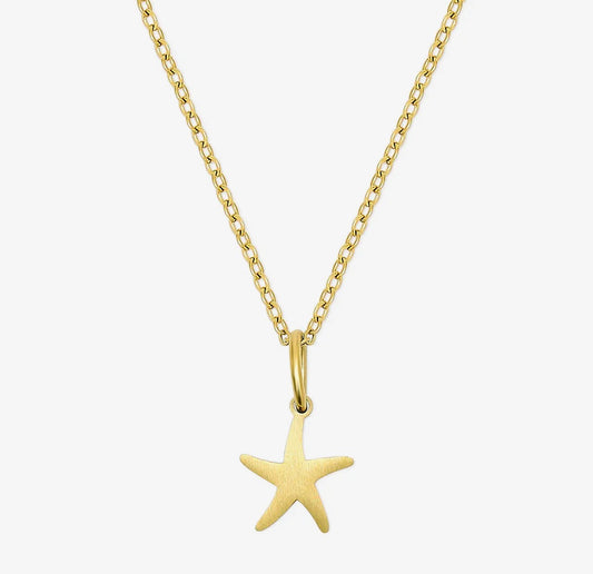 Gold Starfish Charm Necklace