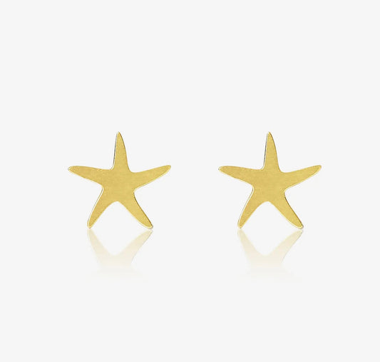 Gold Starfish Earrings