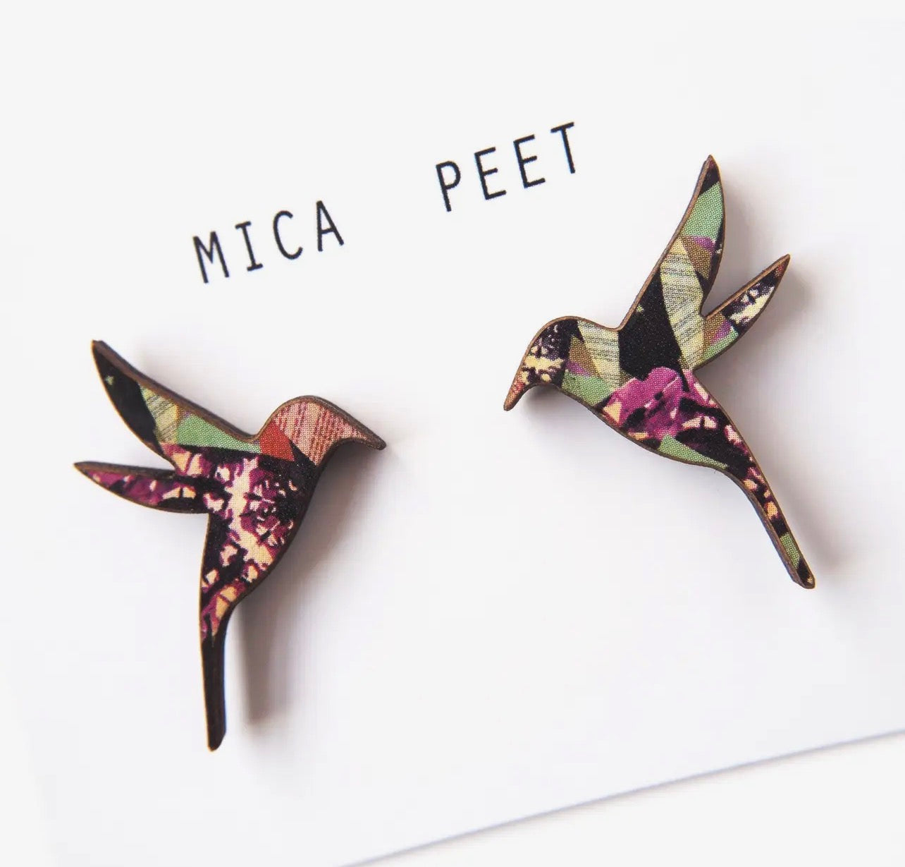 Hummingbird Stud Earrings Multi