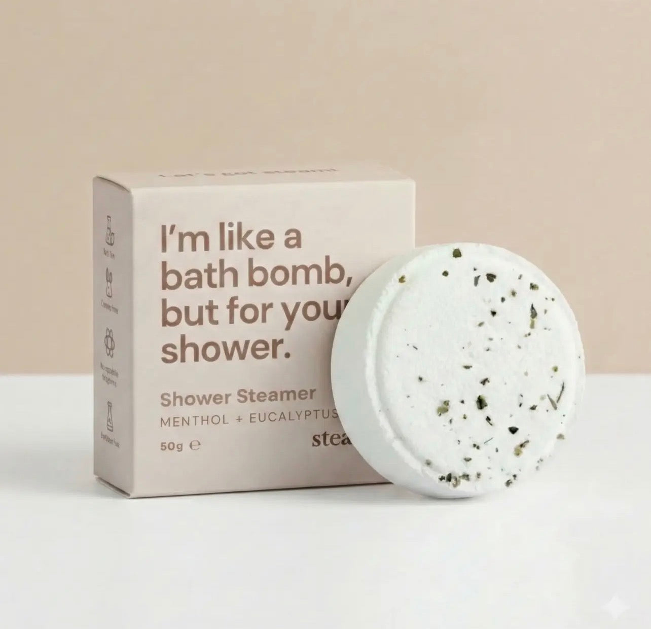 I'm like a bath bomb but for your shower