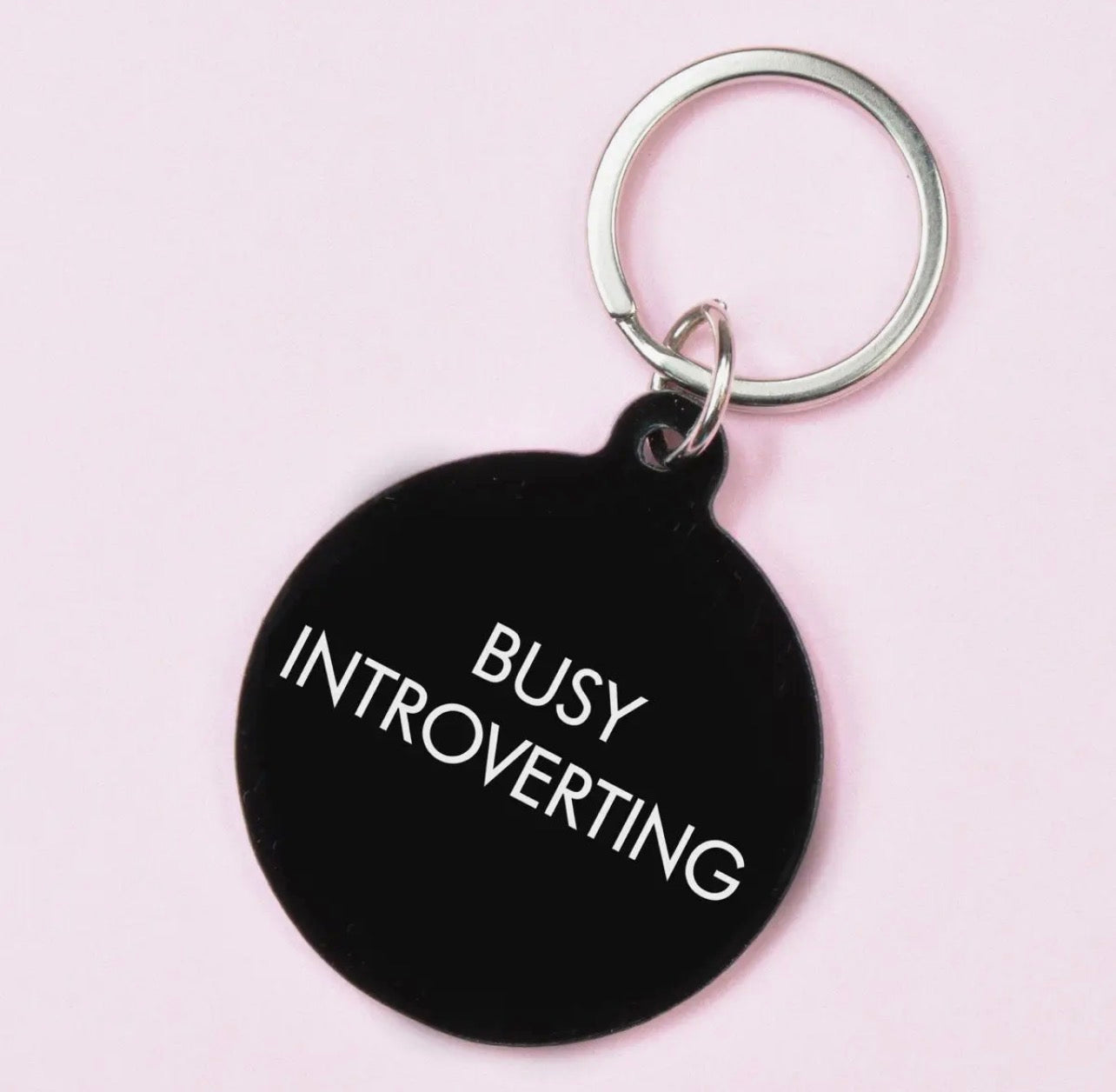 Busy introverting keyring