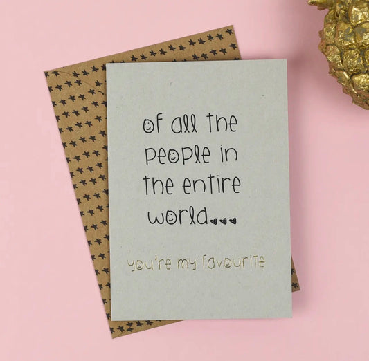 Of all the people in the entire world