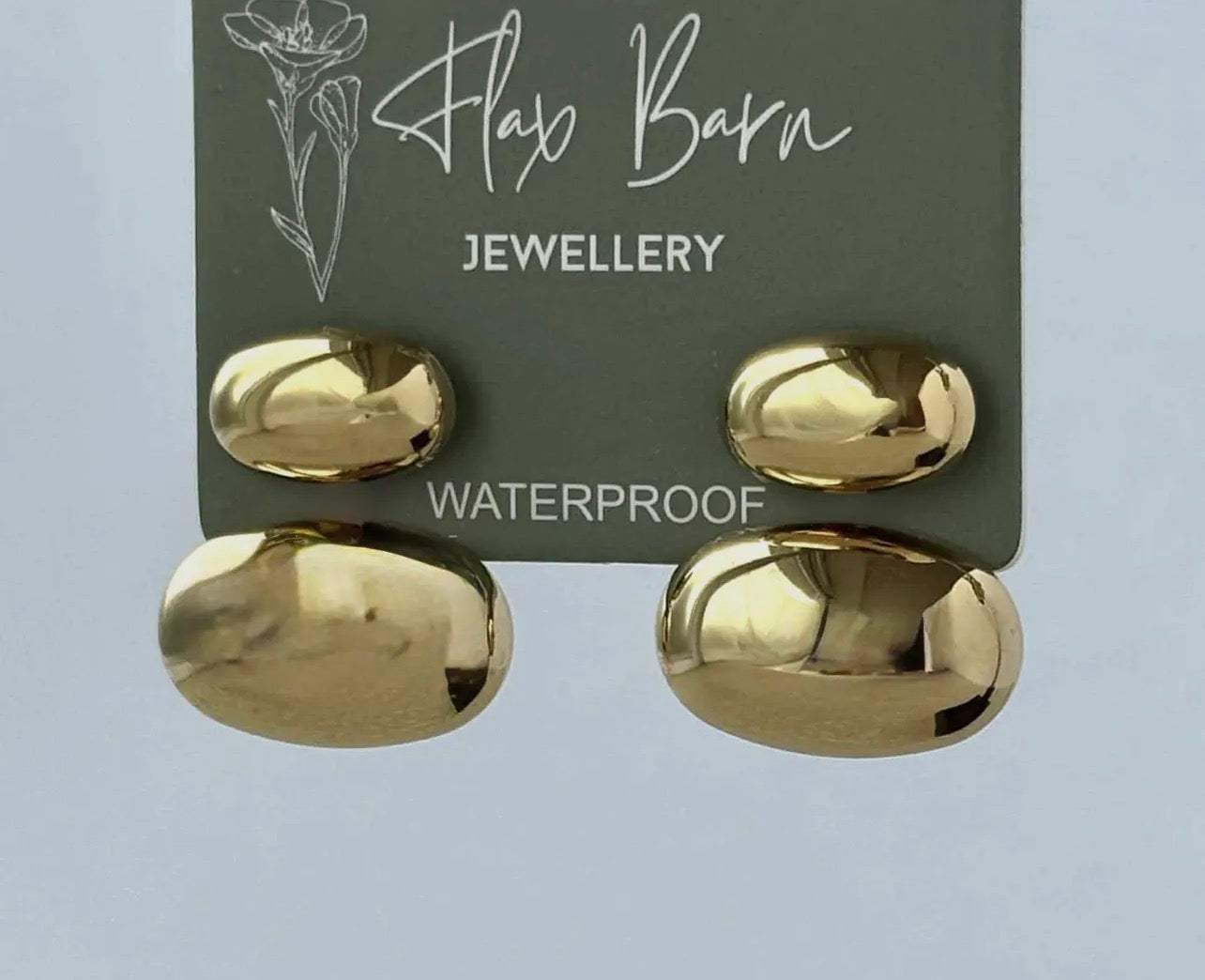 Tarnish Resistant Pebble Wrap Around Stud Earrings